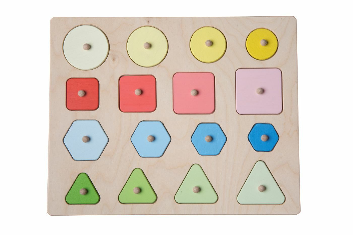 Medinė dėlionė - formos ir dydžiai