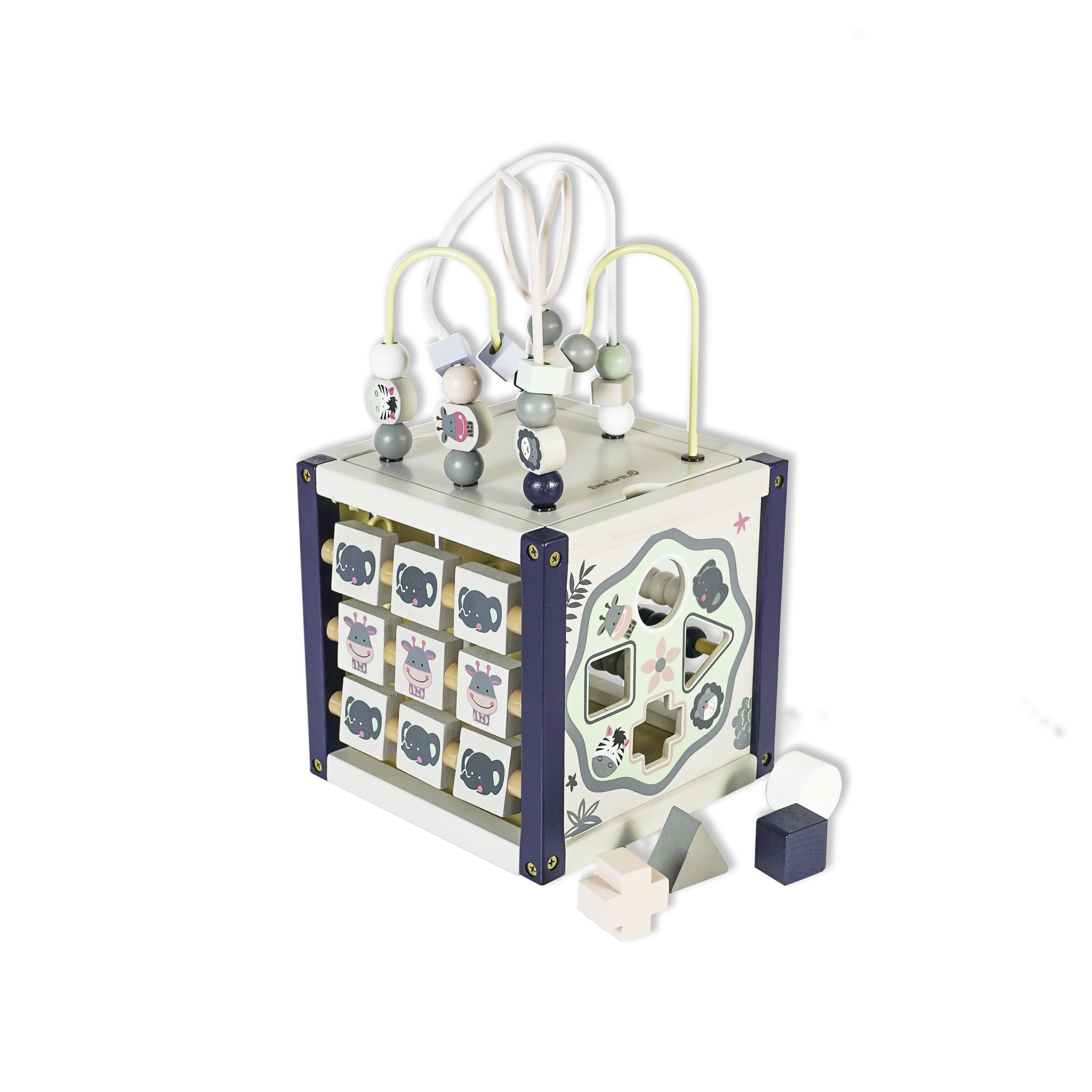 Pastelinių spalvų lavinamasis kubas