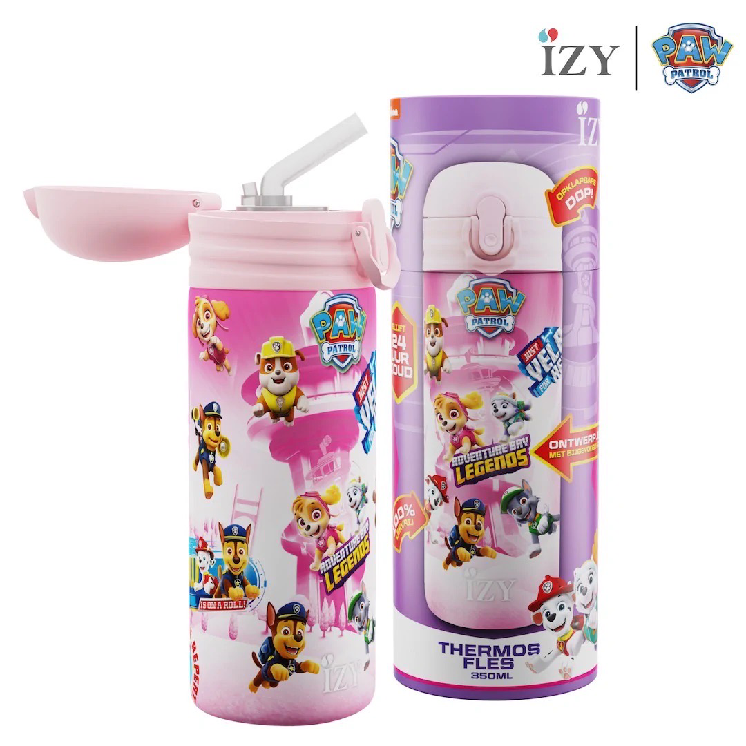 Paw Patrol Termo gertuvė, 350ml, IZY Refresh Pink