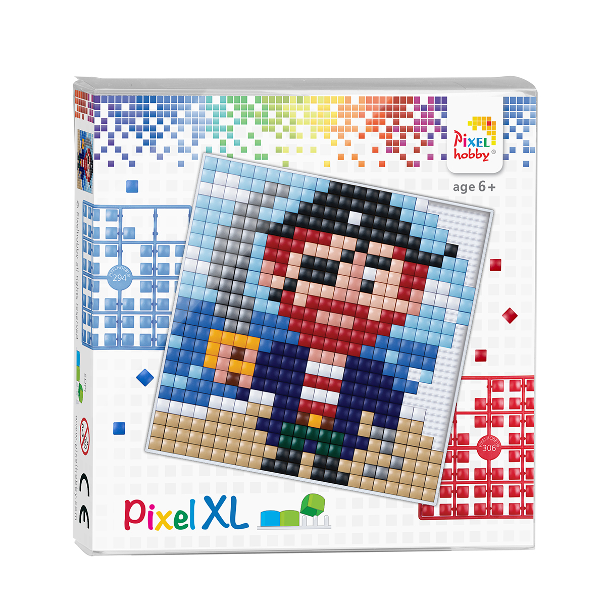 Pikselių dėlionė - piratas - Pixelhobby
