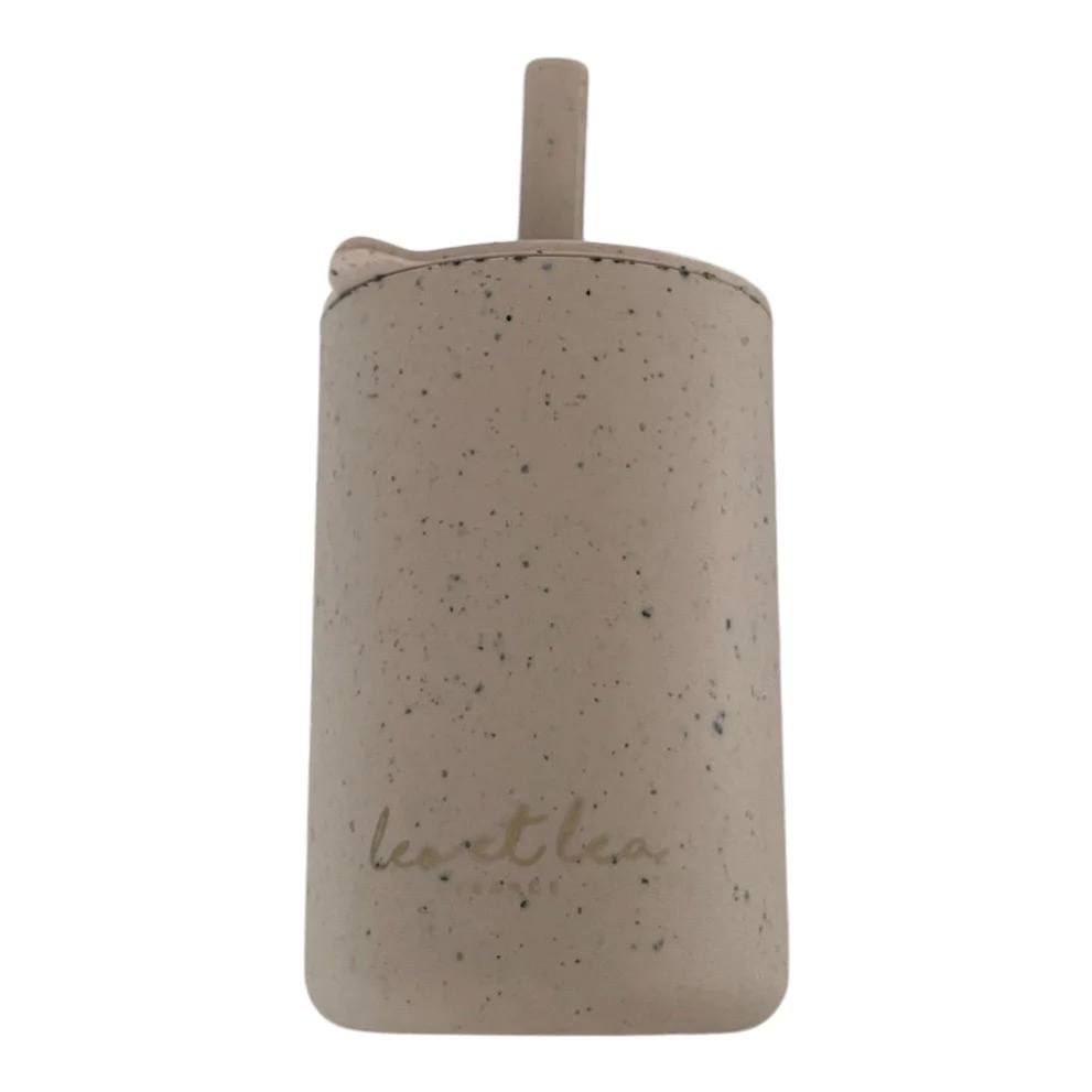 Silikoninė gertuvė su šiaudeliu, Smėlis - Leo et Lea (shell collection)