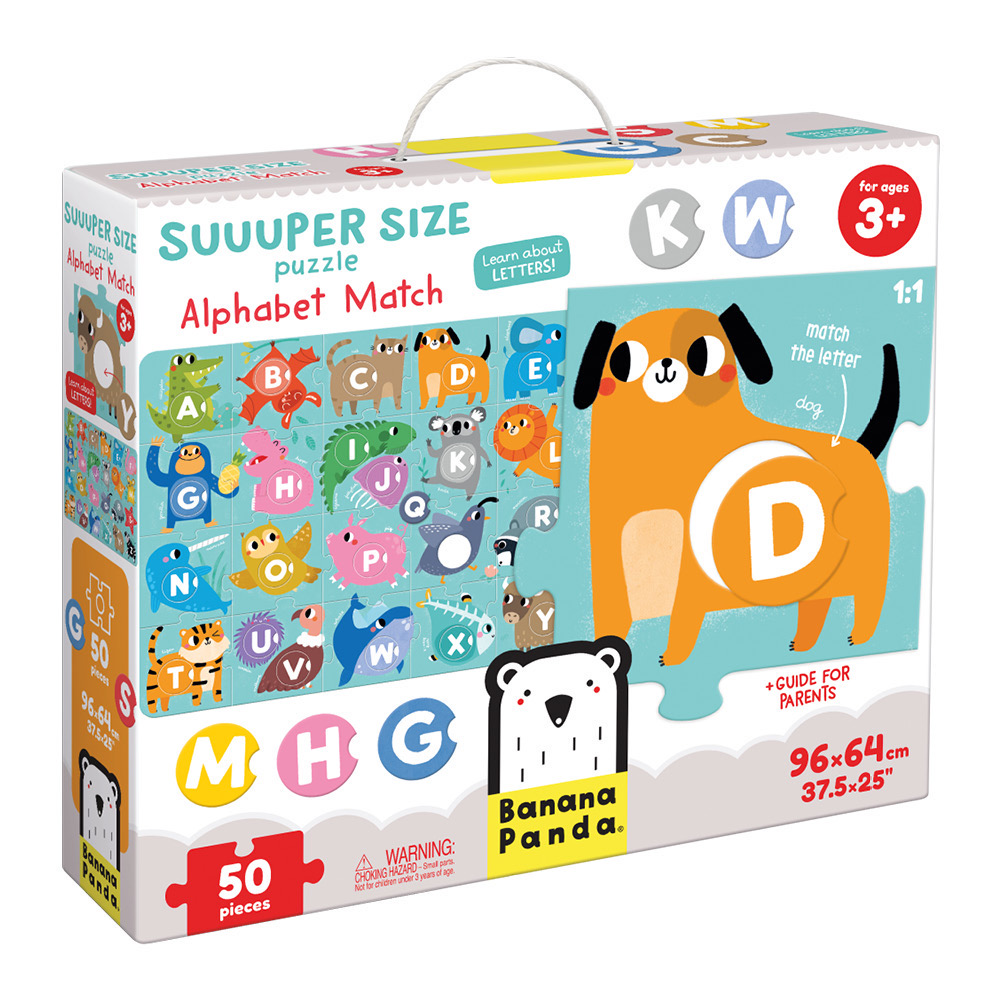 Suuuper Size Puzzle Alphabet Match 3+, Banana Panda