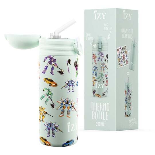 Žalsva termo gertuvė - transformeriai, 350 ml - IZY