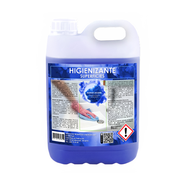 Higienizante de superficies 5L Concentrado - Fregasuelos. Marca propia