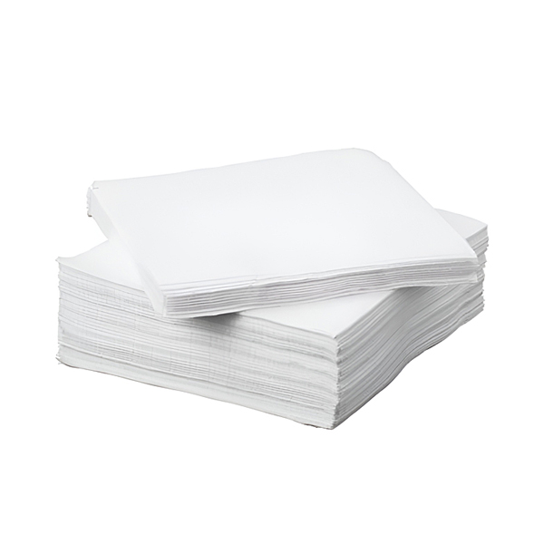 Servilleta 30x30, 1 capa. Color  blanco.