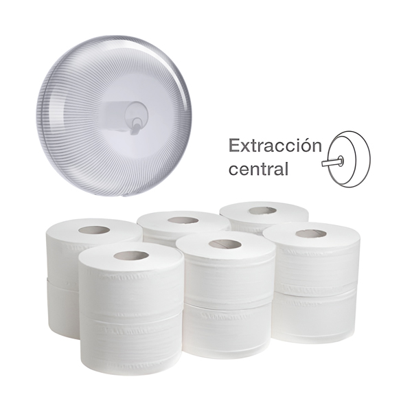 Papel Higiénico Extracción Central - Industrial Liso | Rollo de 220 Metros