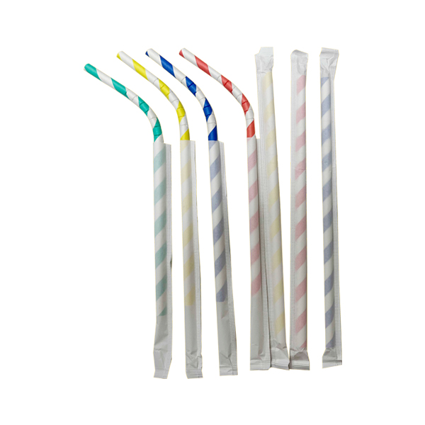 Pajitas de Cartón de Colores | 200 x 6 mm | Caja de 100 Uds.