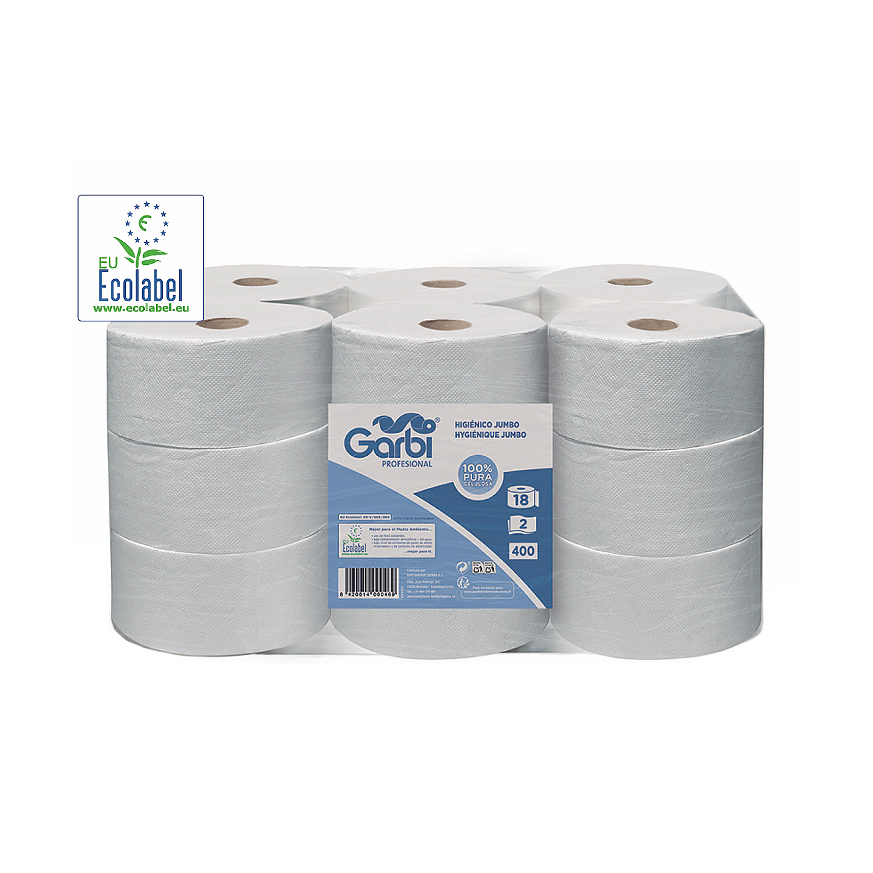 Papel Higiénico Jumbo x18 400 servicios