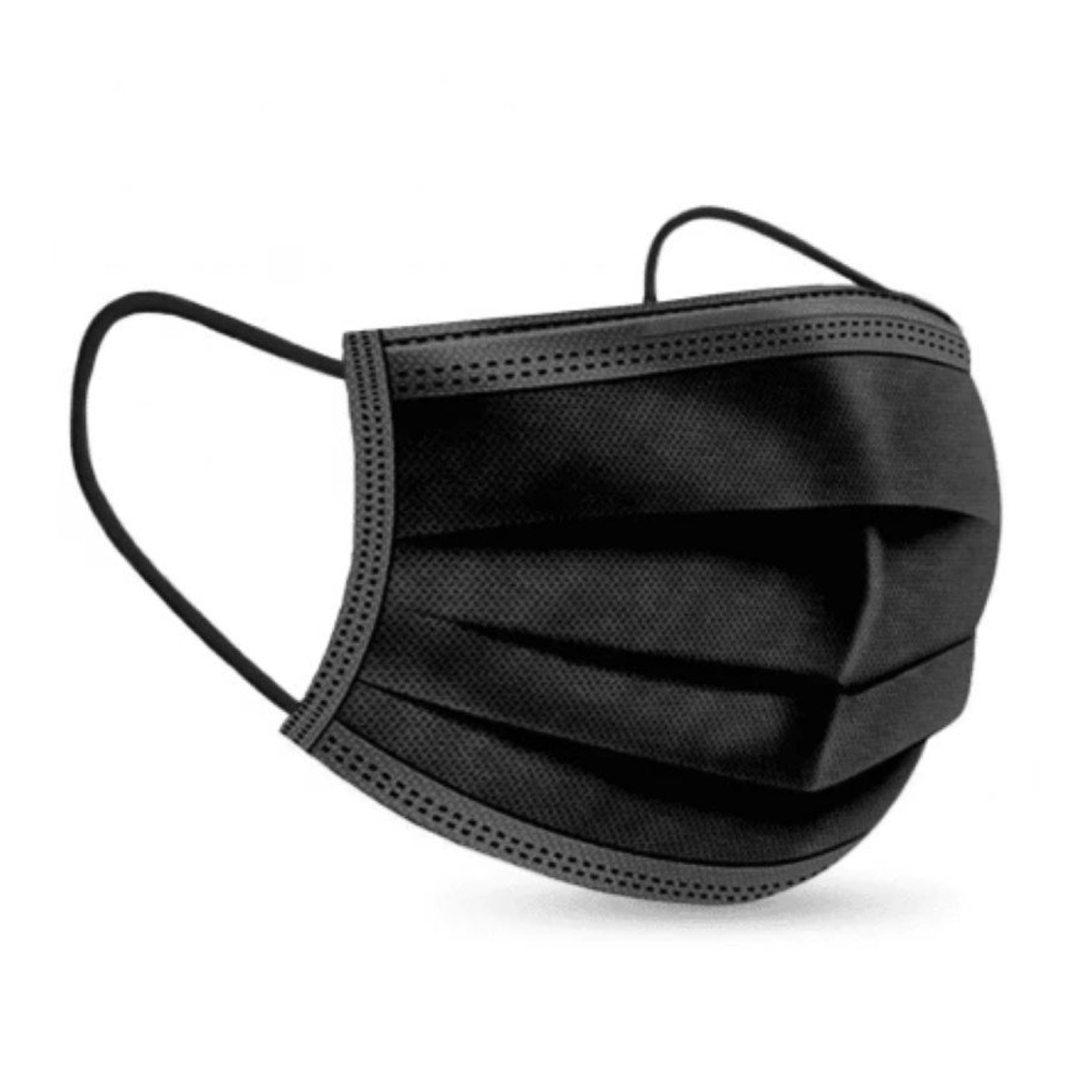 Mascarilla Negra Quirúrgica 3 capas - 50 unidades