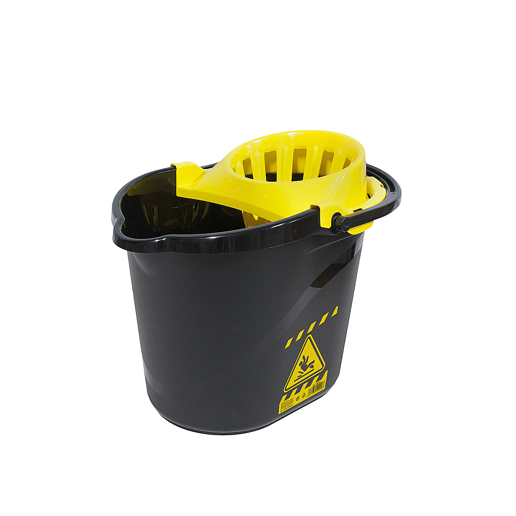 Cubo 15L One Reciclado con señal de advertencia