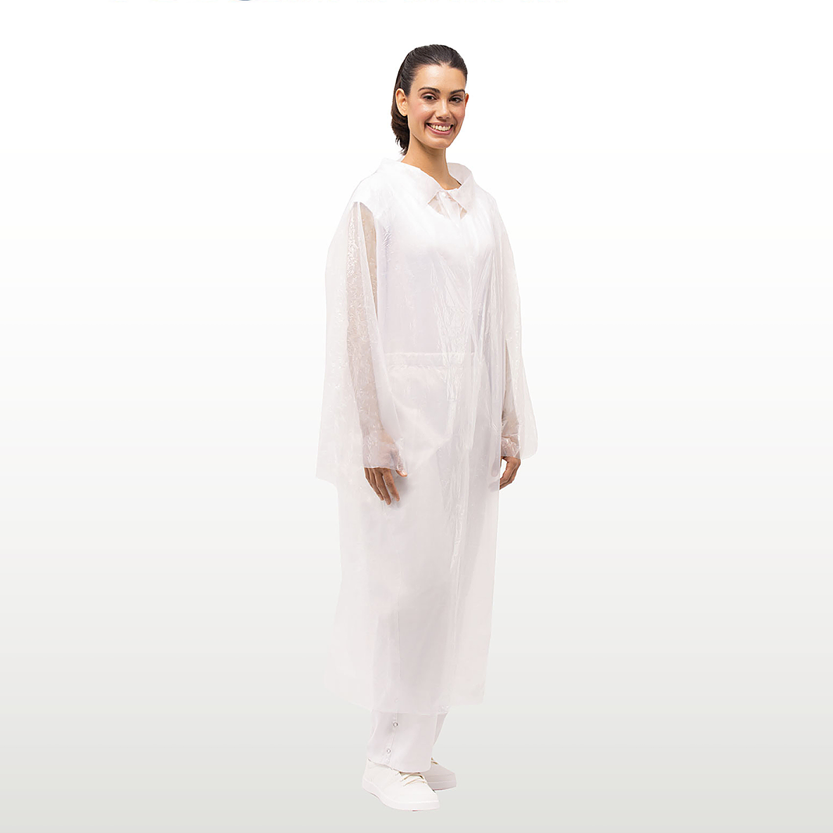 Bata Polipropileno Blanco 18 micras Talla única ( CAJA DE 240 UNIDADES )