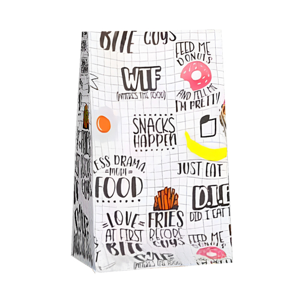Bolsas Antigrasa para Fast Food | Medidas: 19x8x35 cm - 14x7.5x26 cm - 12x5x26 cm - 12x12 cm - Material de Papel