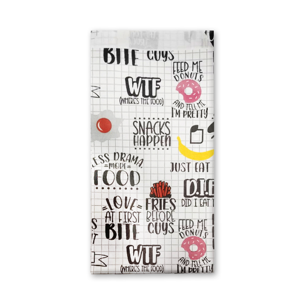 Bolsas Antigrasa para Fast Food | Medidas: 19x8x35 cm - 14x7.5x26 cm - 12x5x26 cm - 12x12 cm - Material de Papel
