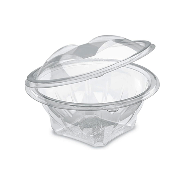 Ensaladera RPET 500, 750 ml Pack de 100 unidades, Transparente y Ecológica