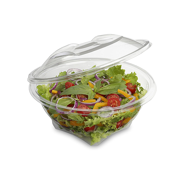 Ensaladera RPET 500, 750 ml Pack de 100 unidades, Transparente y Ecológica