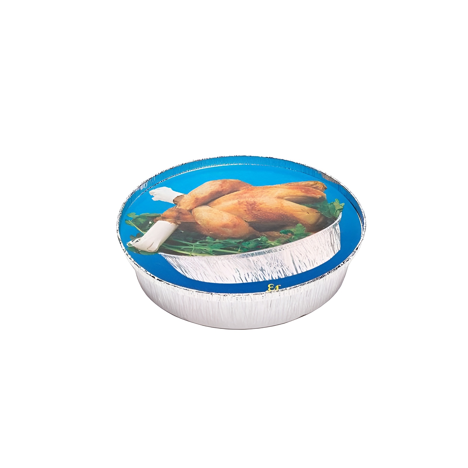Envase de pollo redondo y tapa 1900 CC - 500 Uds