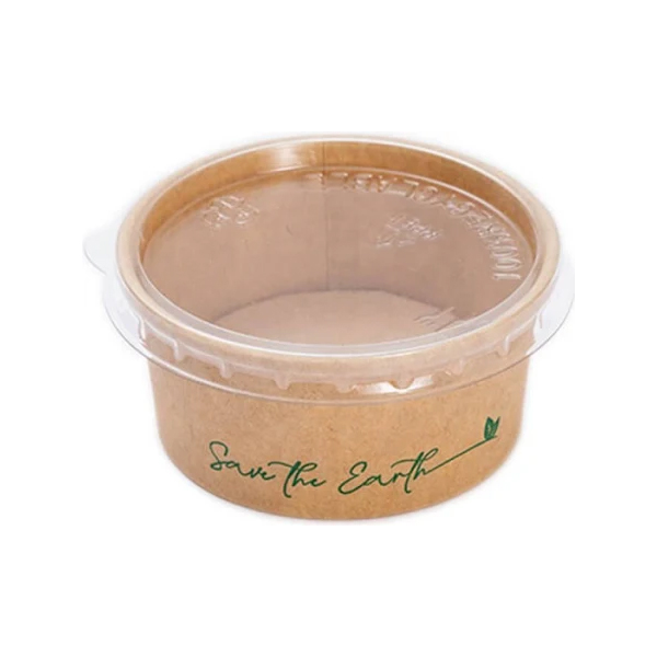 Salsera Kraft con Tapa rPET – 60 ml y 90 ml (Caja de 1.000 Unidades)