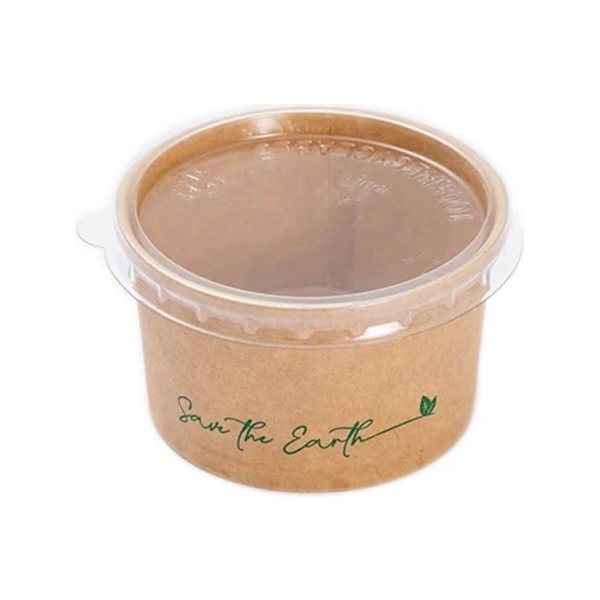 Salsera Kraft con Tapa rPET – 60 ml y 90 ml (Caja de 1.000 Unidades)
