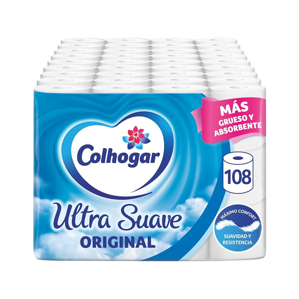 Papel Higiénico Doméstico Colhogar – Doble Capa (108 Rollos | 150 Servicios | 18 m por Rollo)