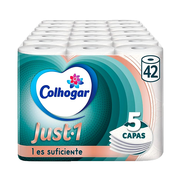 Papel Higiénico Doméstico Colhogar – Doble Capa (42 Rollos | 300 Servicios | 38 m por Rollo)