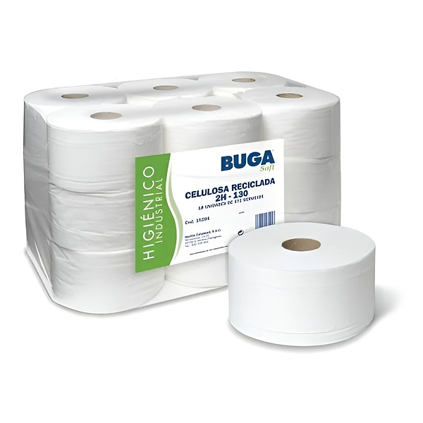 Papel Higiénico Industrial Pasta Lisa – 2 Capas (133 m | Paquete de 18 Unidades)