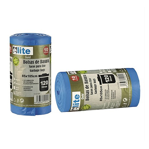 Bolsas de Basura Profesional Gold Élite – 120 Litros | 85 x 105 cm | Rollo de 10 Uds.