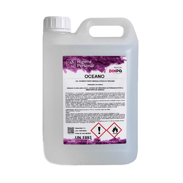 OCEANO PLUS – Loción Desinfectante Hidroalcohólica | Bidón de 5 Litros