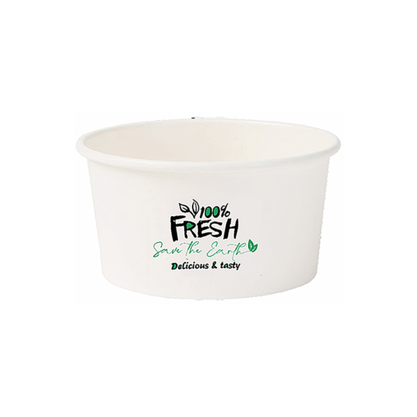 Tarrina de Helado de Cartón Blanca | 3, 4, 6, 8 oz – 80, 120, 180, 240 ml | U/ C 50 UNIDADES 