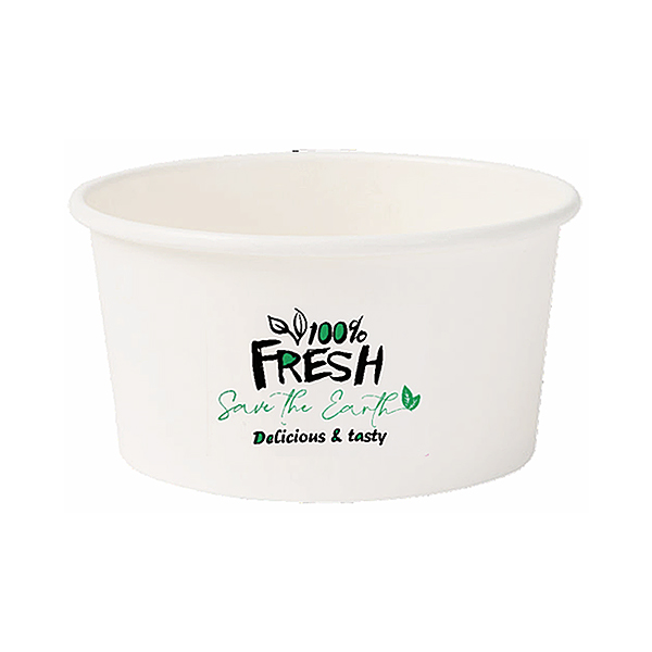 Tarrina de Helado de Cartón Blanca | 3, 4, 6, 8 oz – 80, 120, 180, 240 ml | U/ C 50 UNIDADES 