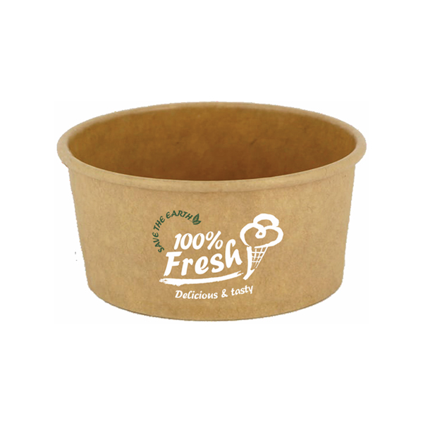  Tarrina helado cartón Kraft | 3, 4, 6, 8 oz – 80, 120, 180, 240 ml | U/ C 50 UNIDADES 