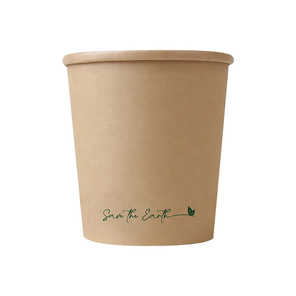 Soperas de Cartón Redondas + Tapa rPET Transparente | 8 oz a 32 oz (250 ml a 1.000 ml)(Caja de 300 Unidades)
