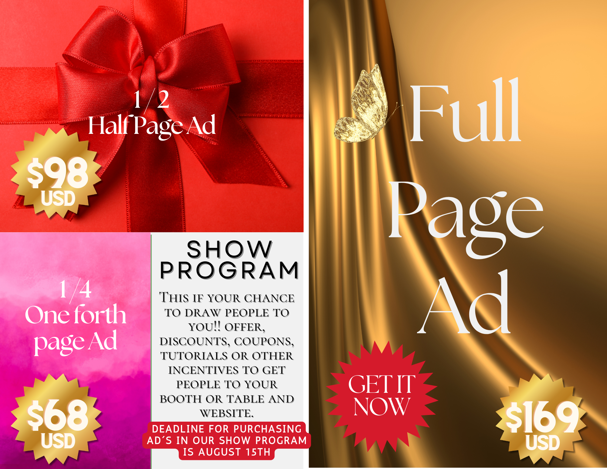 One Forth Page Ad