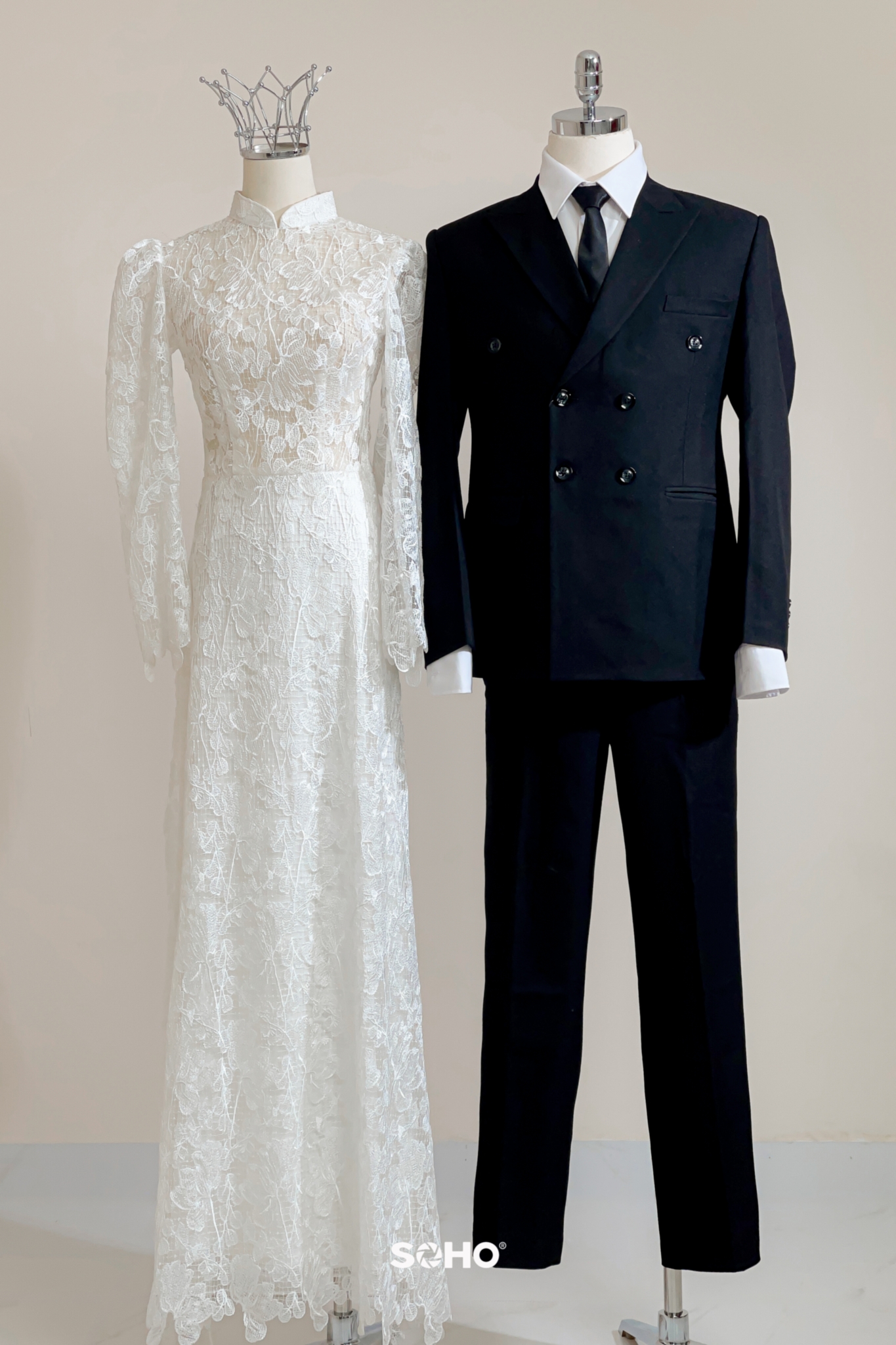 Áo Dài Ren Trắng