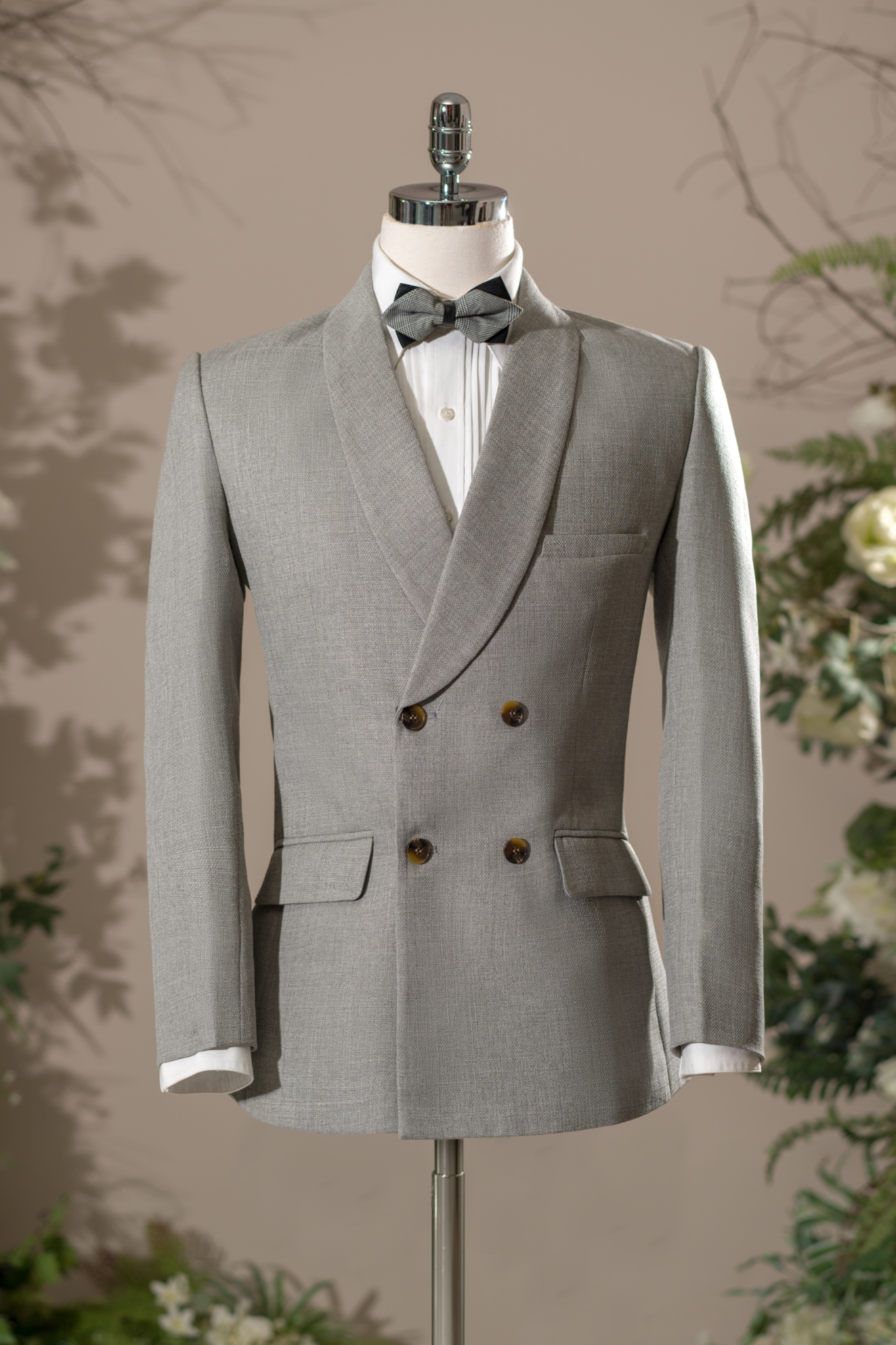 Áo Veston Xám Vạc Tròn HQ - 8VXAM4N3