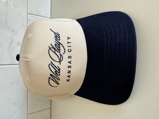 Well Played Navy/ Ivory Script Cap 