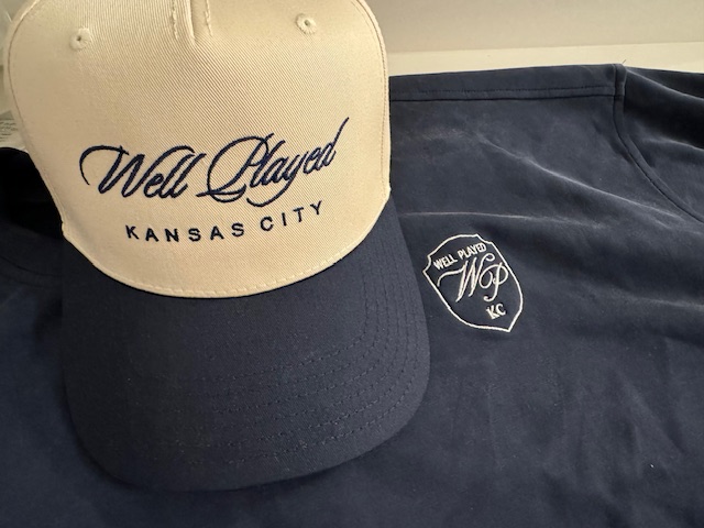 Well Played Navy/ Ivory Script Cap 