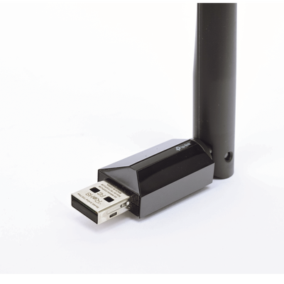 Adaptador USB inalámbrico doble banda AC 600 Mbps, antena de alta ganancia.