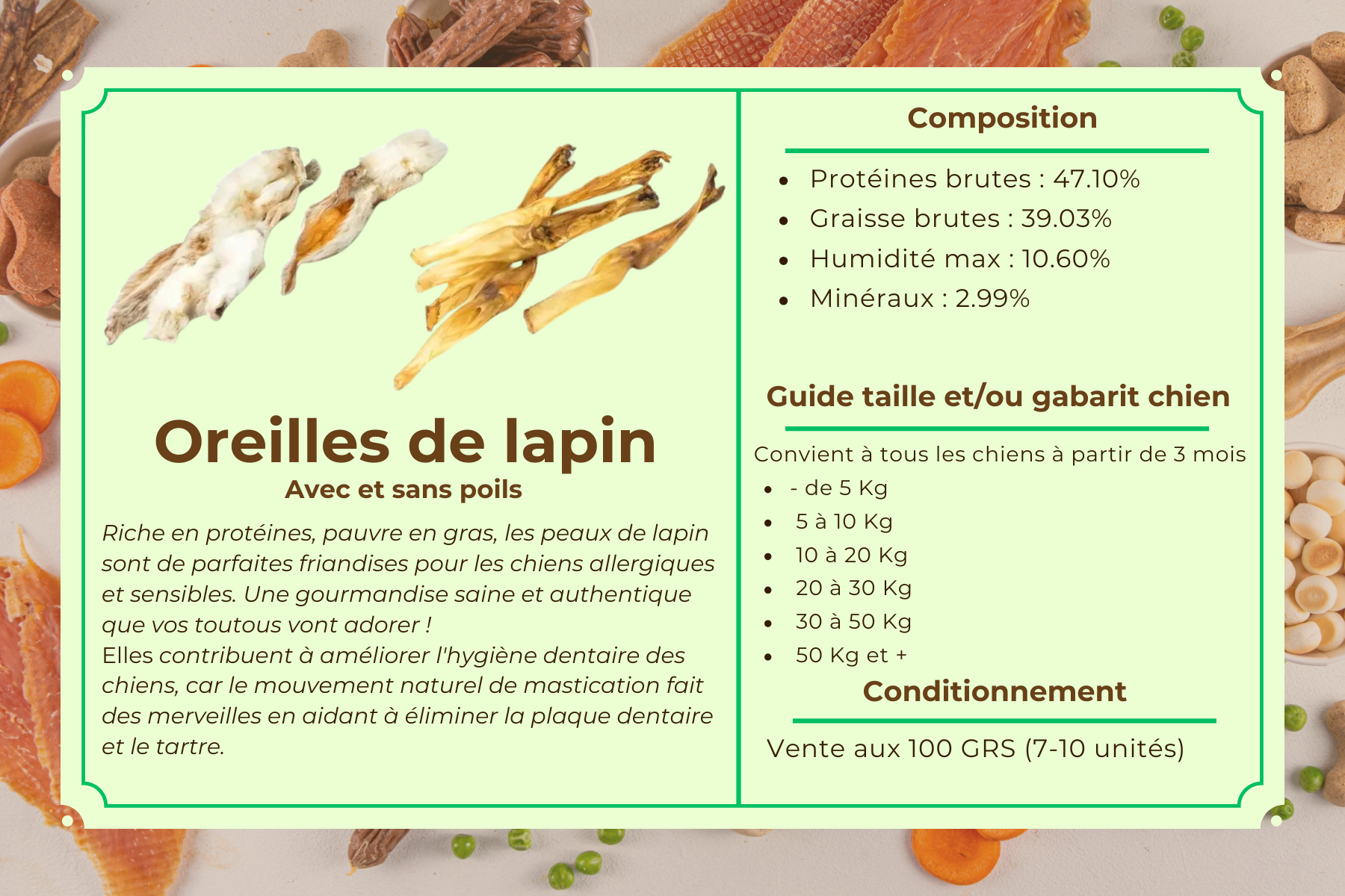OREILLES DE LAPINS