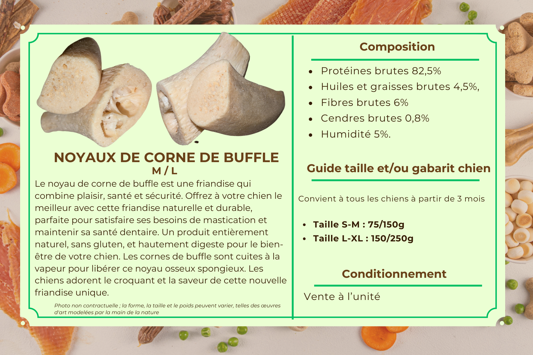 NOYAUX CORNE DE BUFFLE