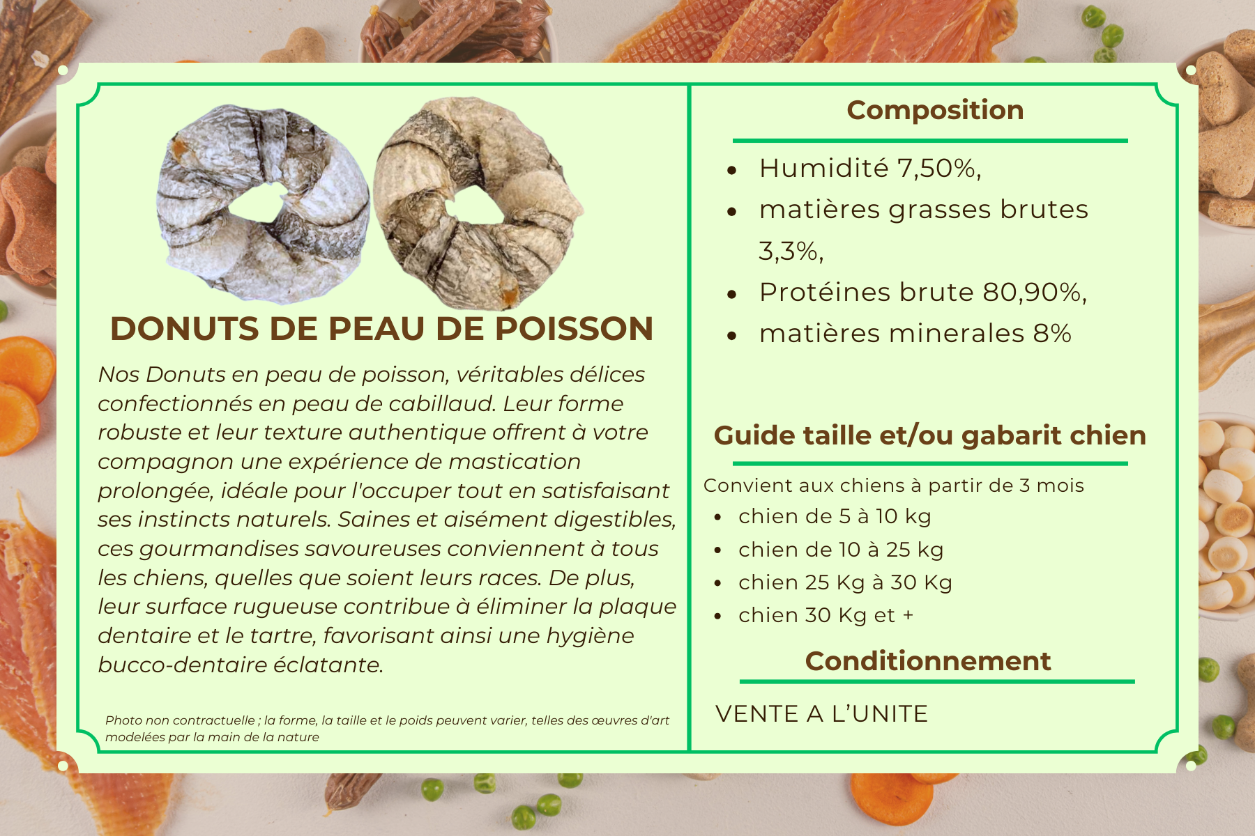 DONUTS ET BARRE DE PEAU DE POISSON