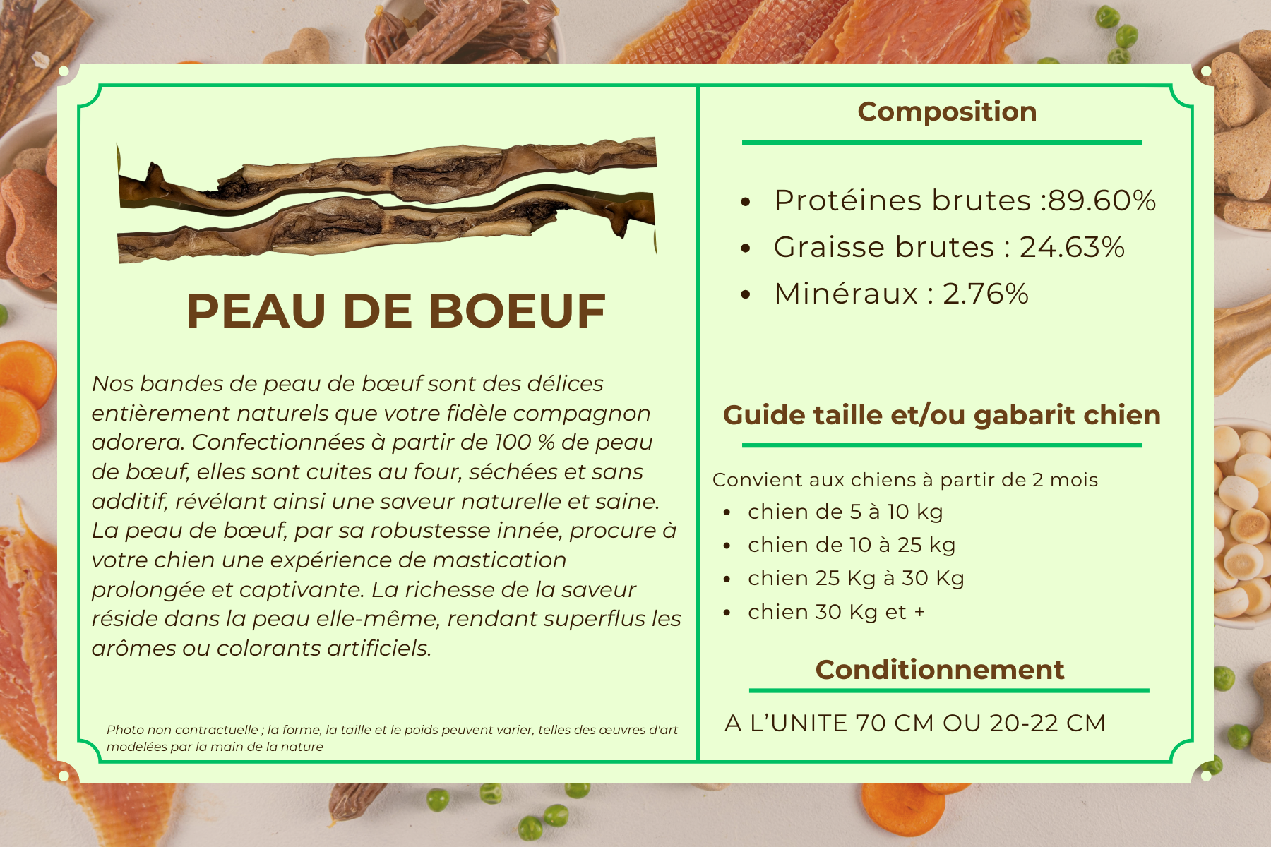 STICK DE PEAU DE BOEUF