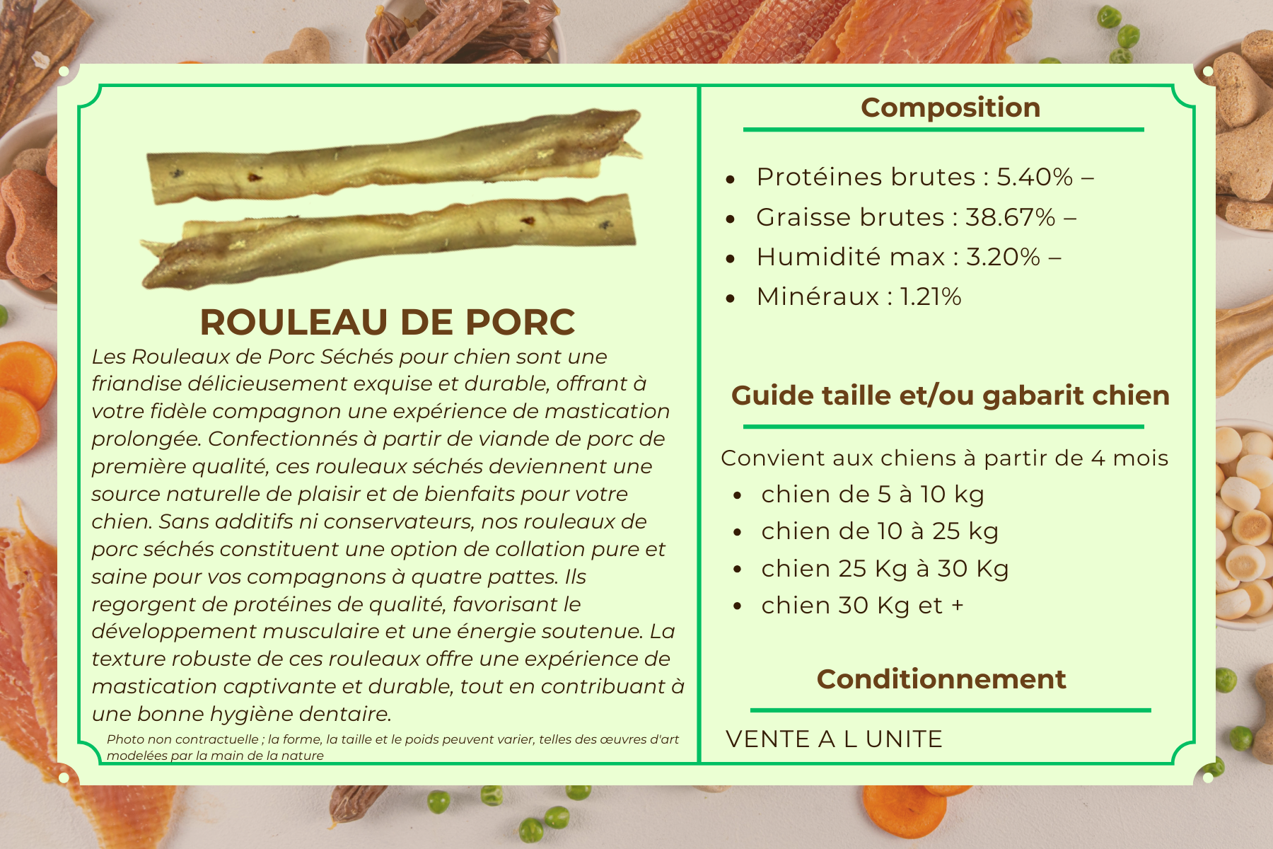 ROULEAU DE PORC 25CM