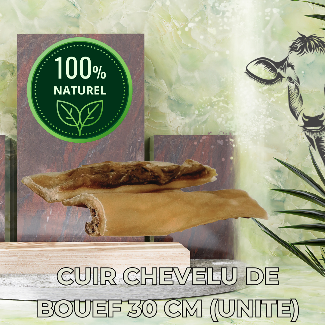 Cuir Chevelu de Bœuf 30 cm