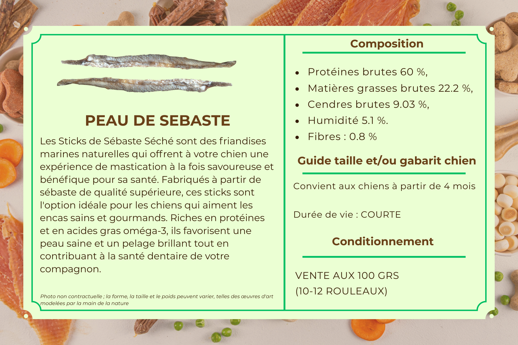 Peau de Sébaste Séchée