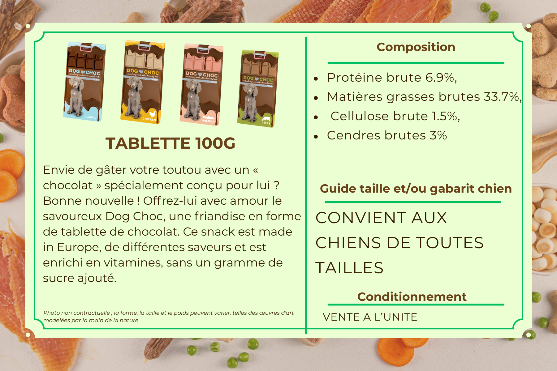 Tablette Dog Choc 100g
