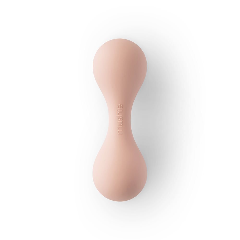 Mushie Silicone Baby Rattle Toy - Blush