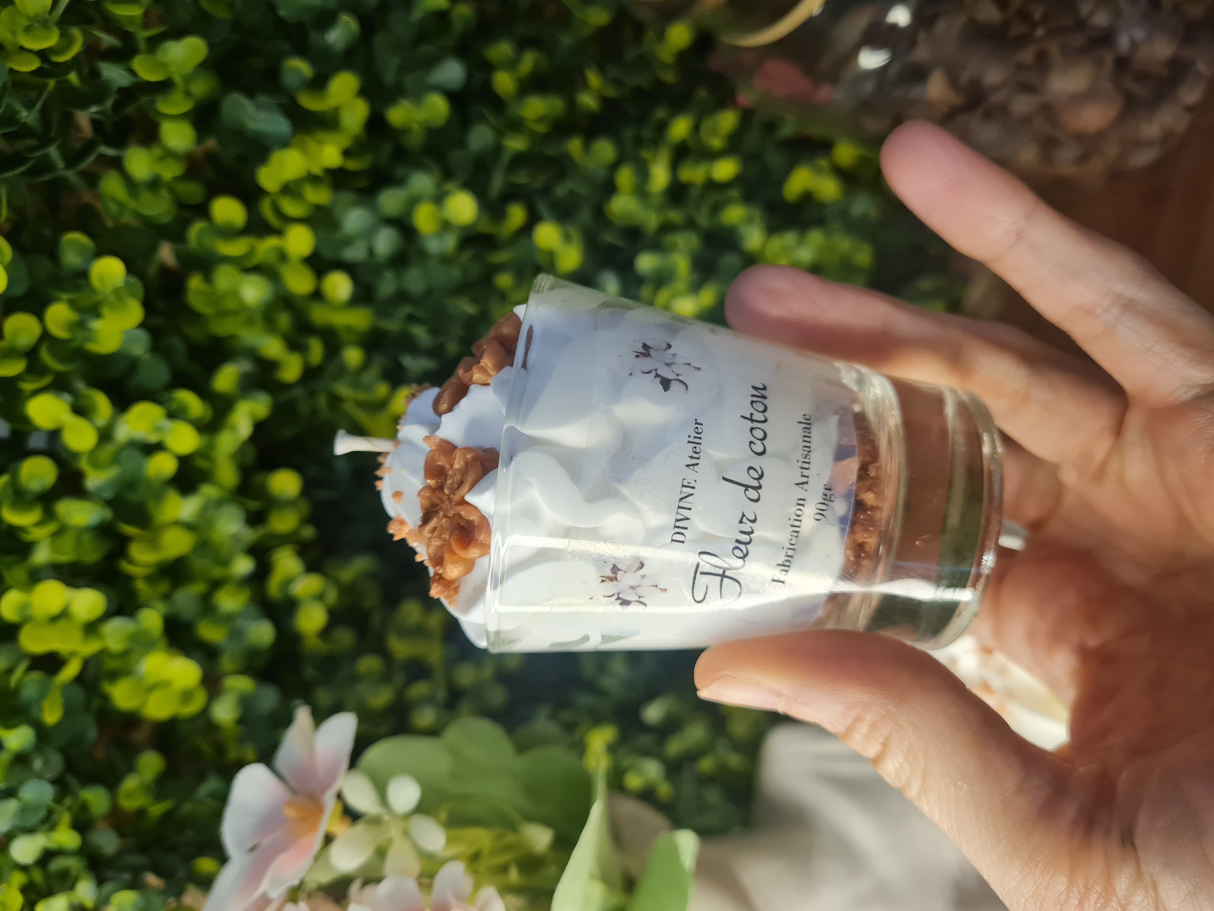 Mini bougie gourmande fleur de coton 