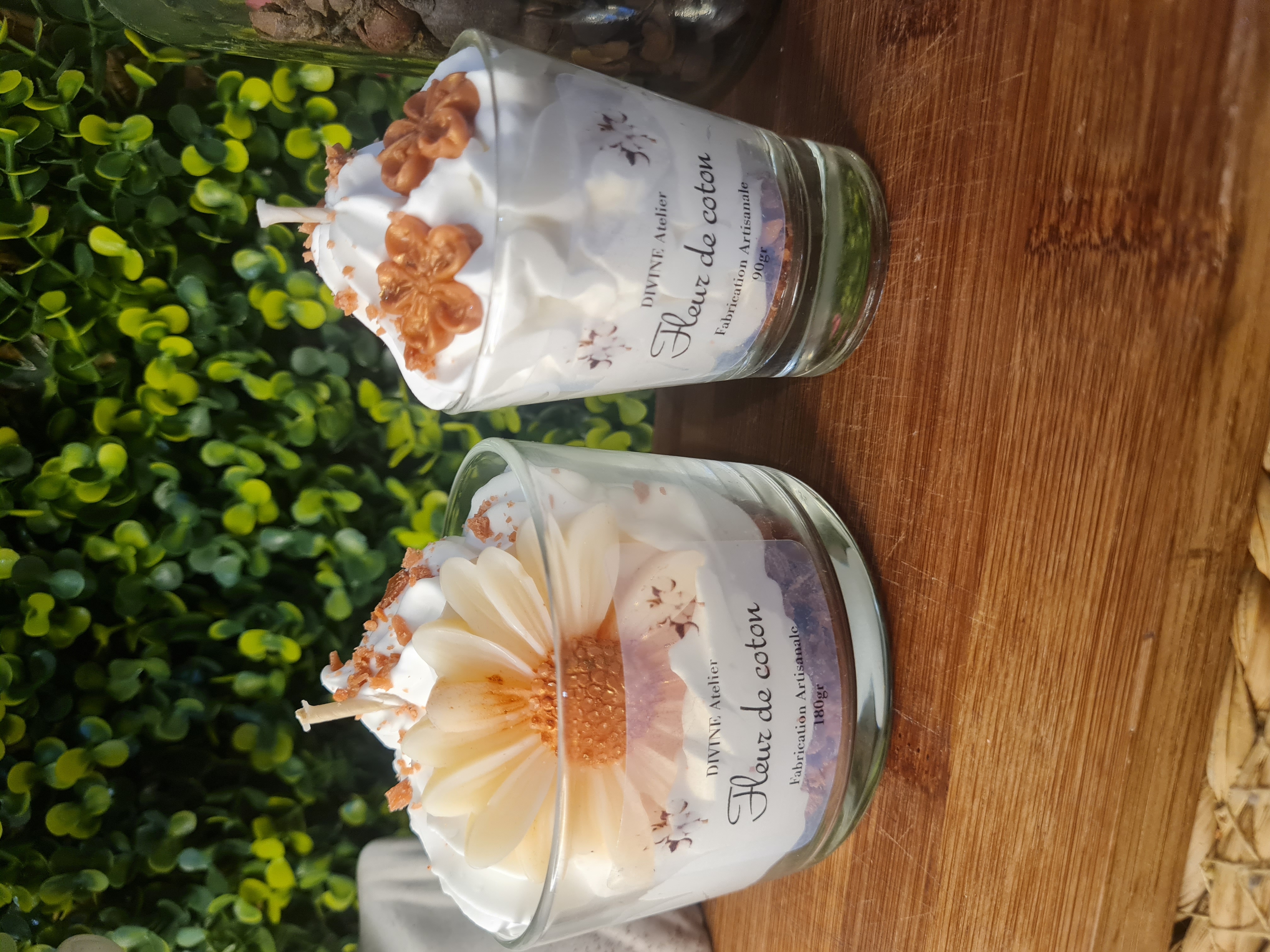 Mini bougie gourmande fleur de coton 