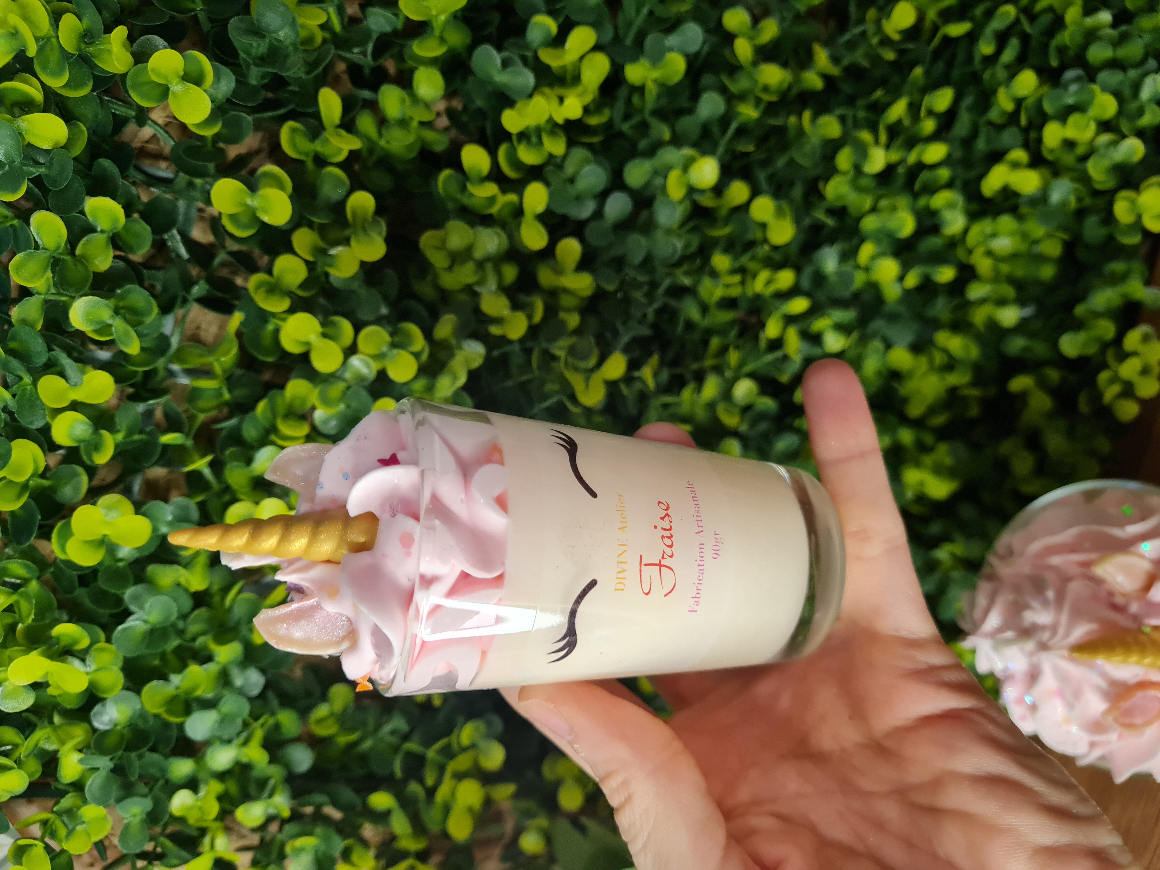 Mini bougie gourmande licorne fraise