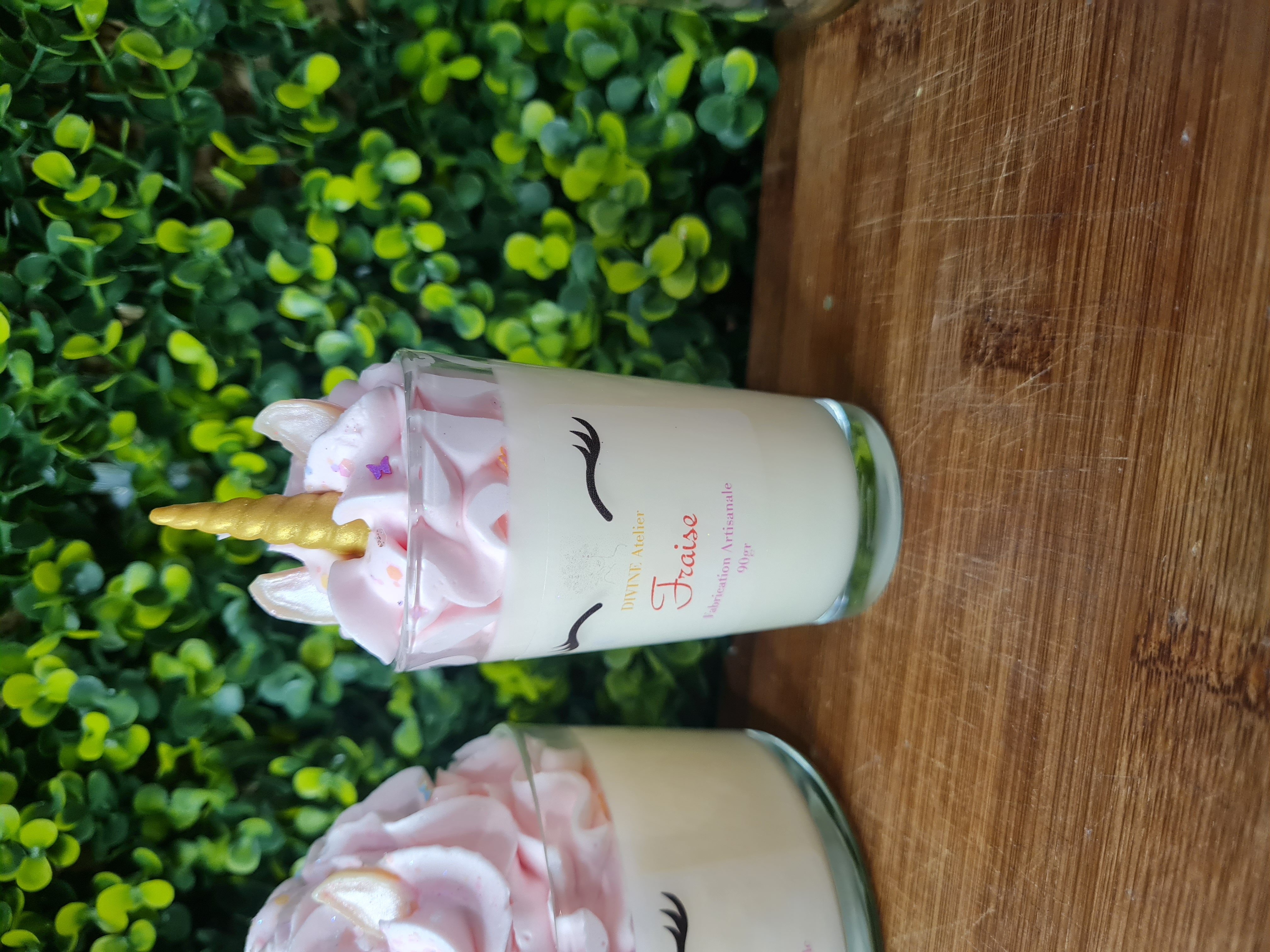 Mini bougie gourmande licorne fraise
